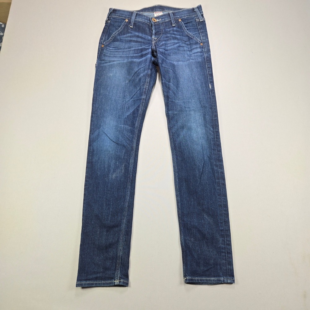 True Religion Carpenter Jeans Brianna Utility‎ Slim Straight Dark Wash Womens 24